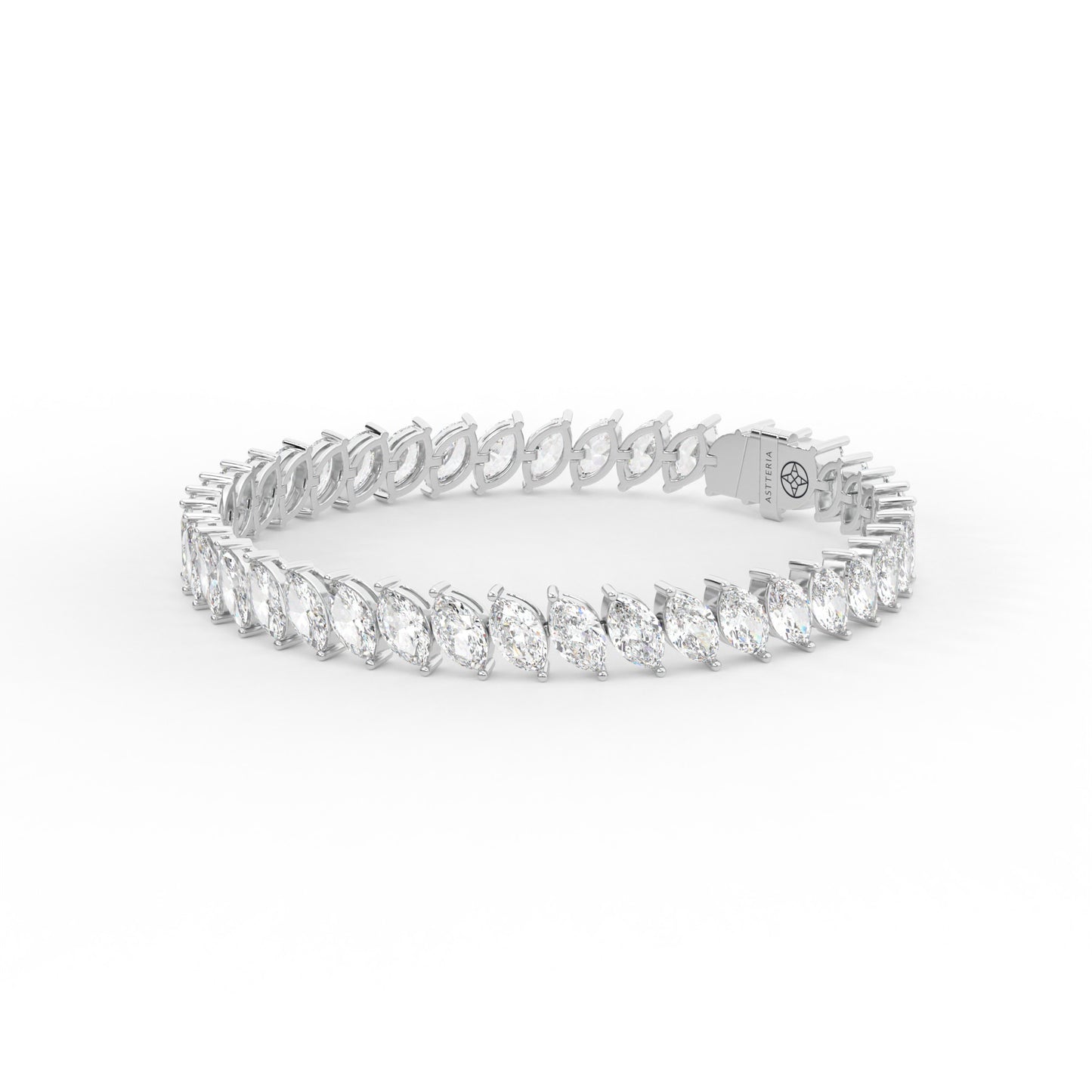 Marquise shape diamond tennis bracelet, 16.0 Ct. TW