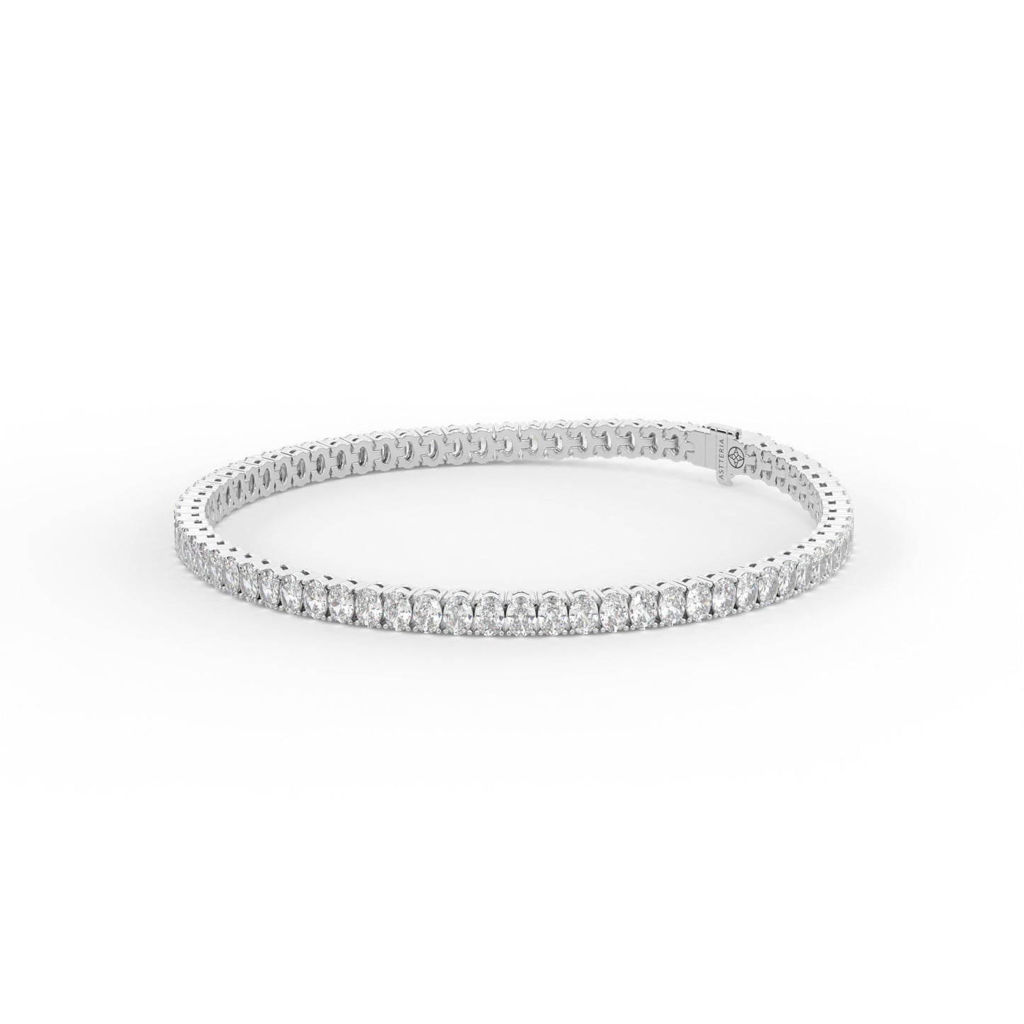 Oval shape diamond tennis bracelet, 7.0 Ct. TW