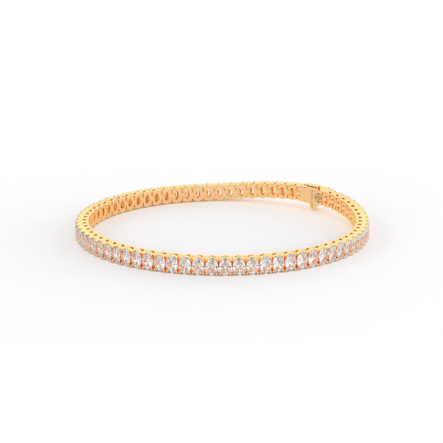 Oval shape diamond tennis bracelet, 7.0 Ct. TW