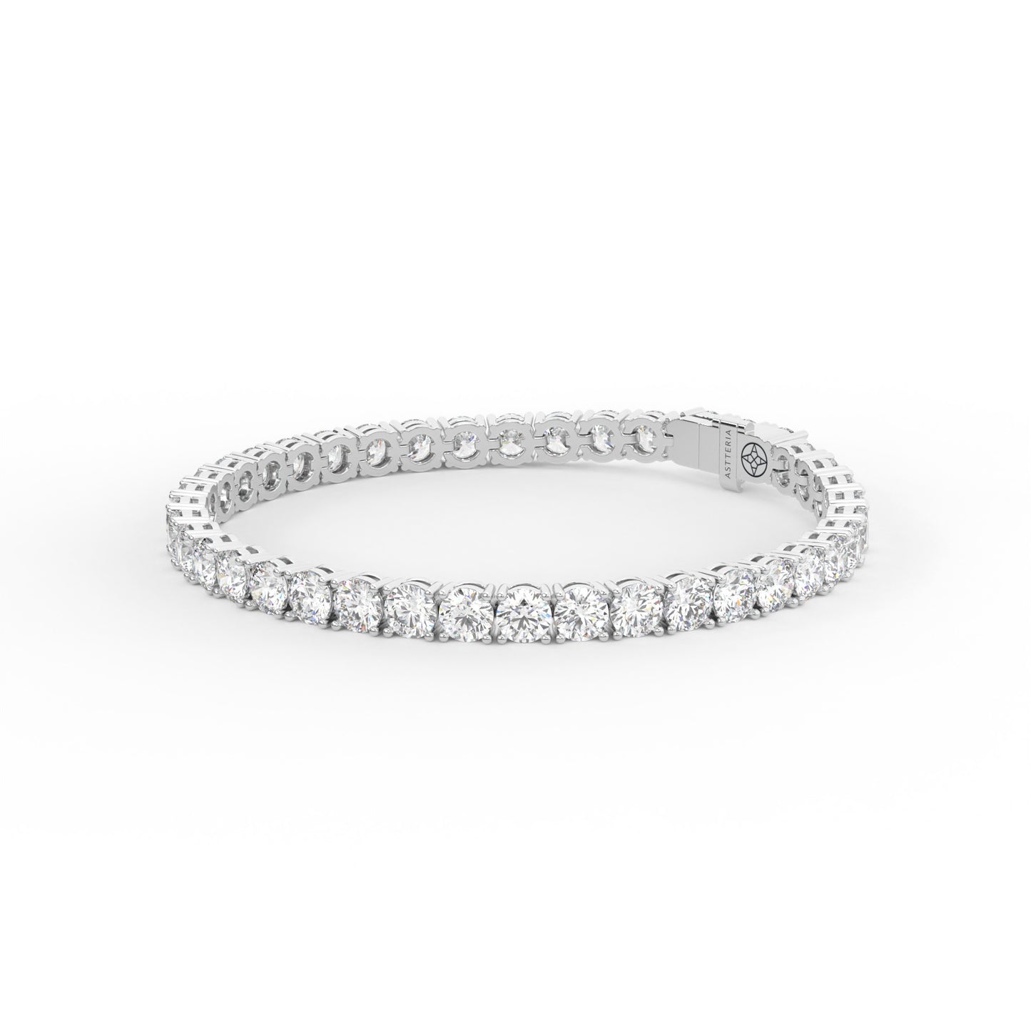Round shape diamond tennis bracelet, 14.0 Ct. TW