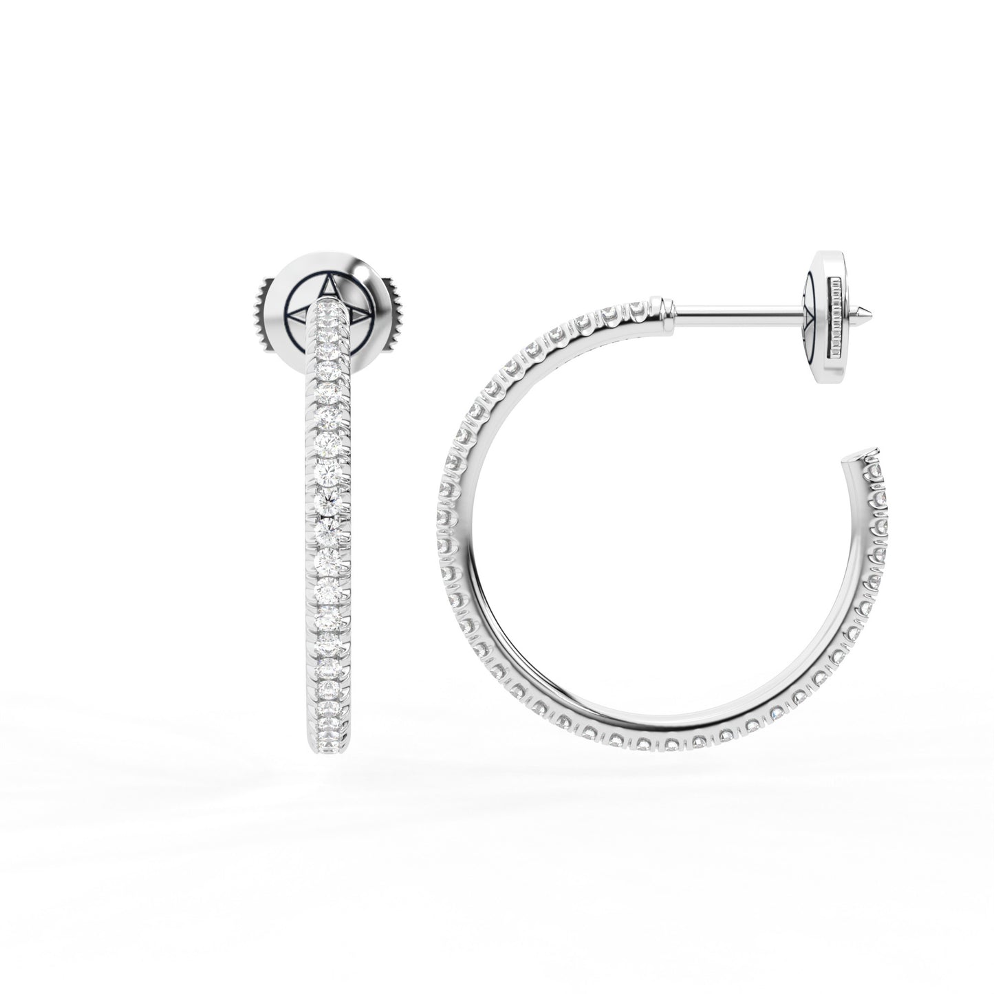 14K white gold, 18K white gold