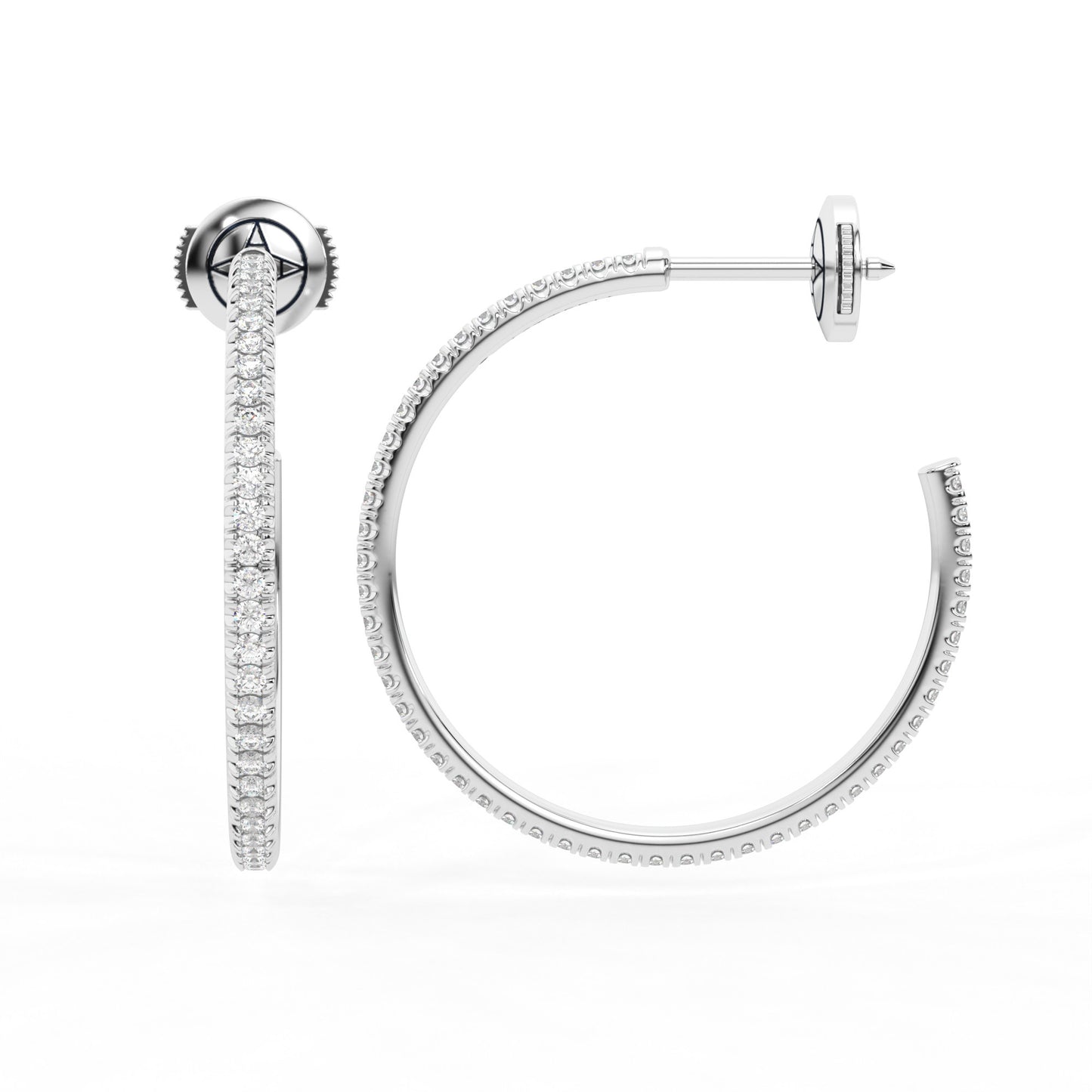 Centuria™ City Hoop diamond earrings, Large
