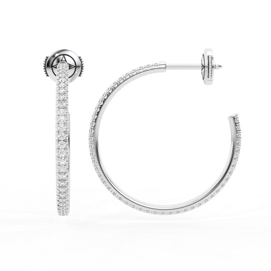 14K white gold, 18K white gold