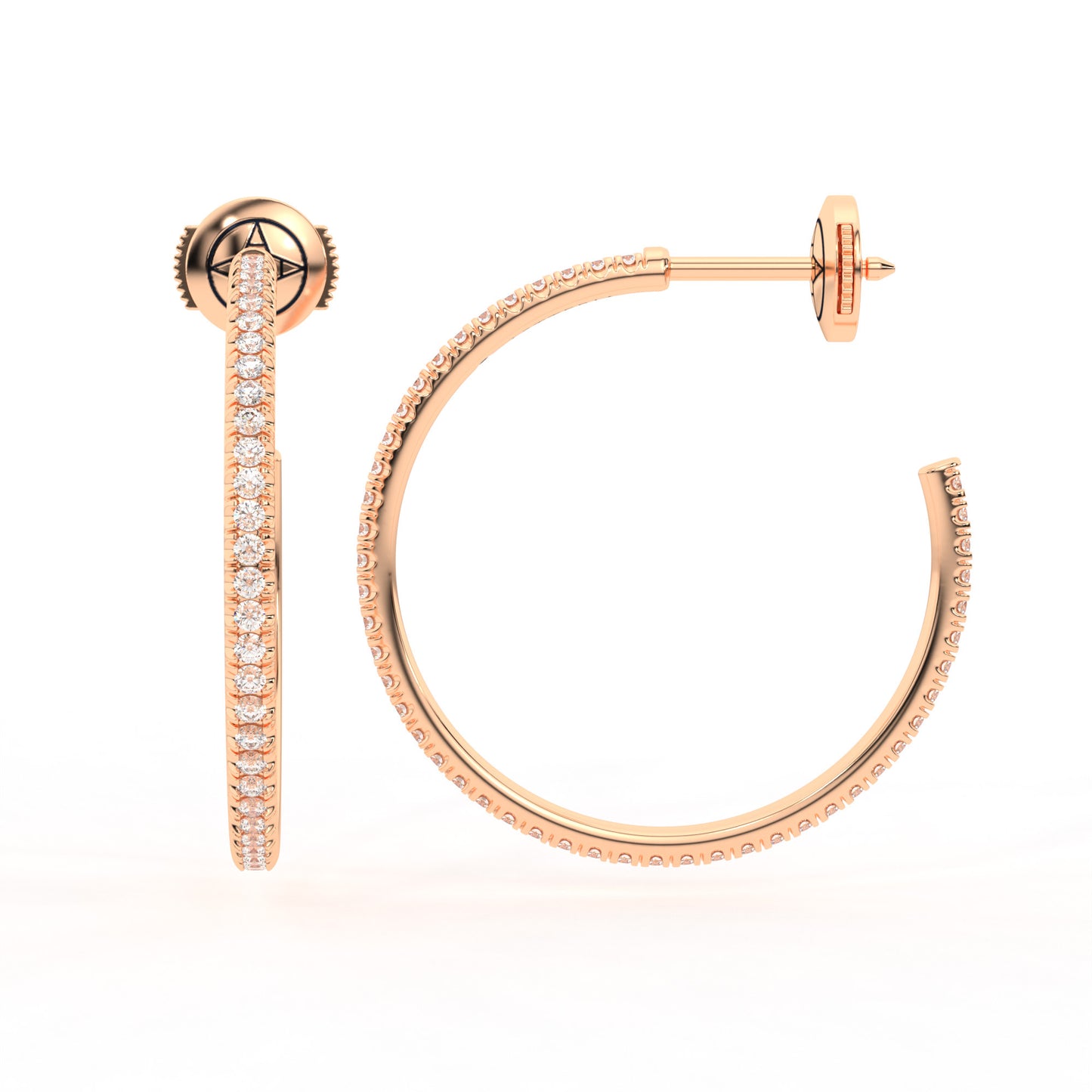 Centuria™ City Hoop diamond earrings, Large