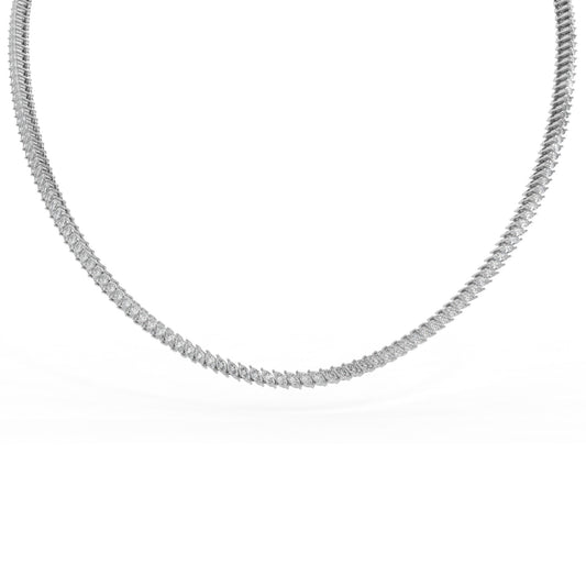 14K white gold, 18K white gold
