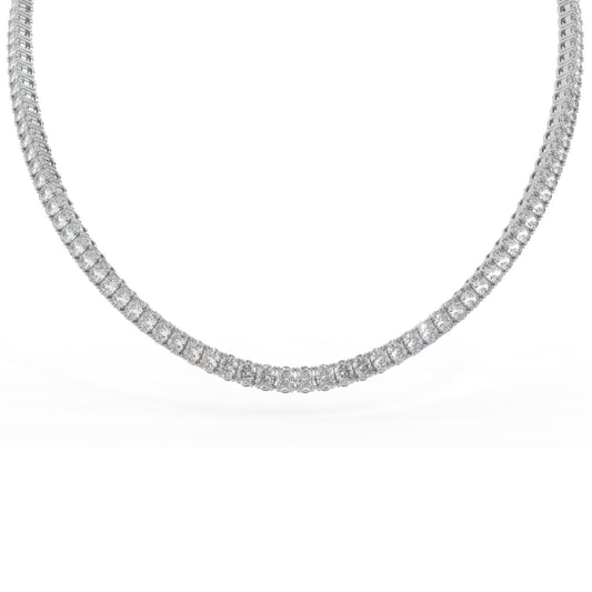 14K white gold, 18K white gold