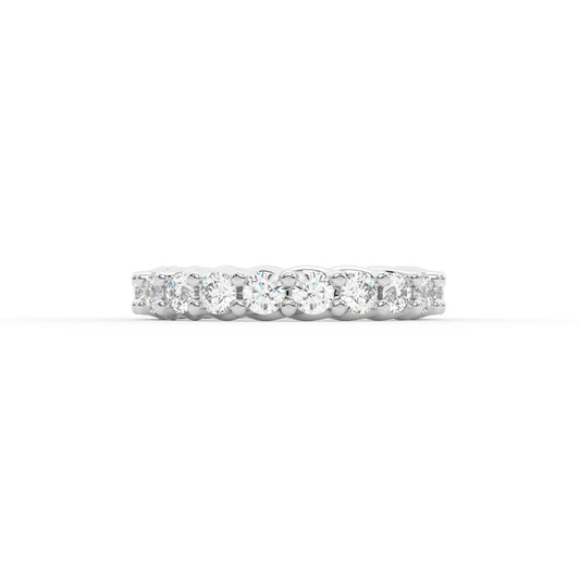 14K white gold, 18K white gold