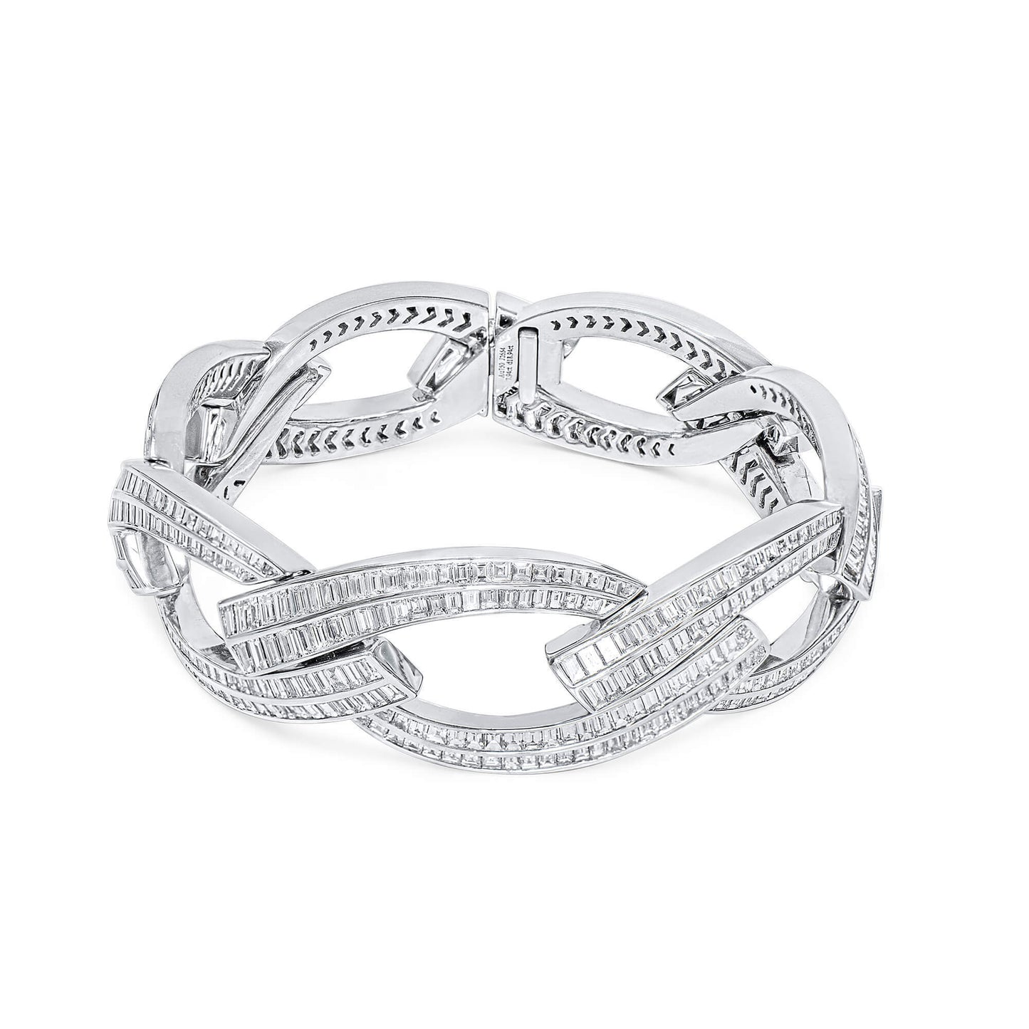 White Diamond Bracelet, 18.94 Ct. TW, Baguette shape