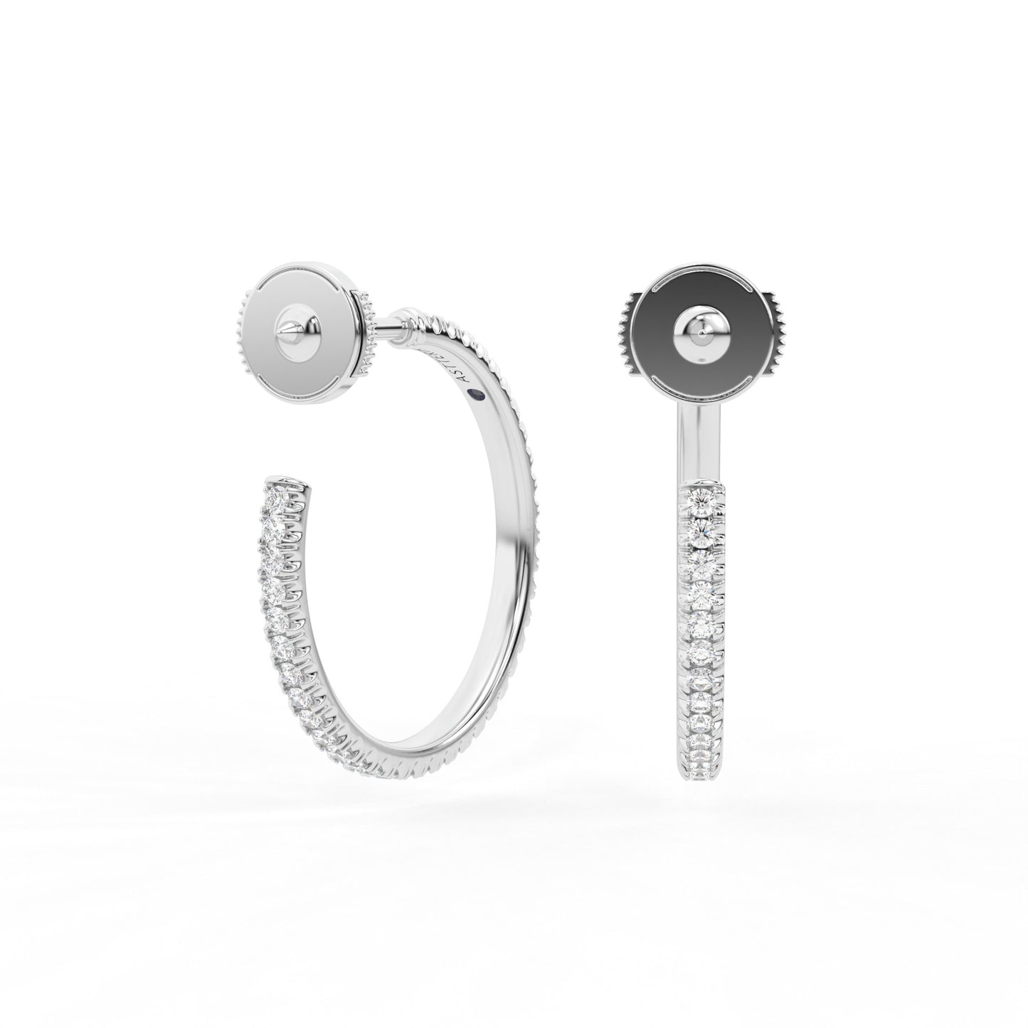 14K white gold, 18K white gold