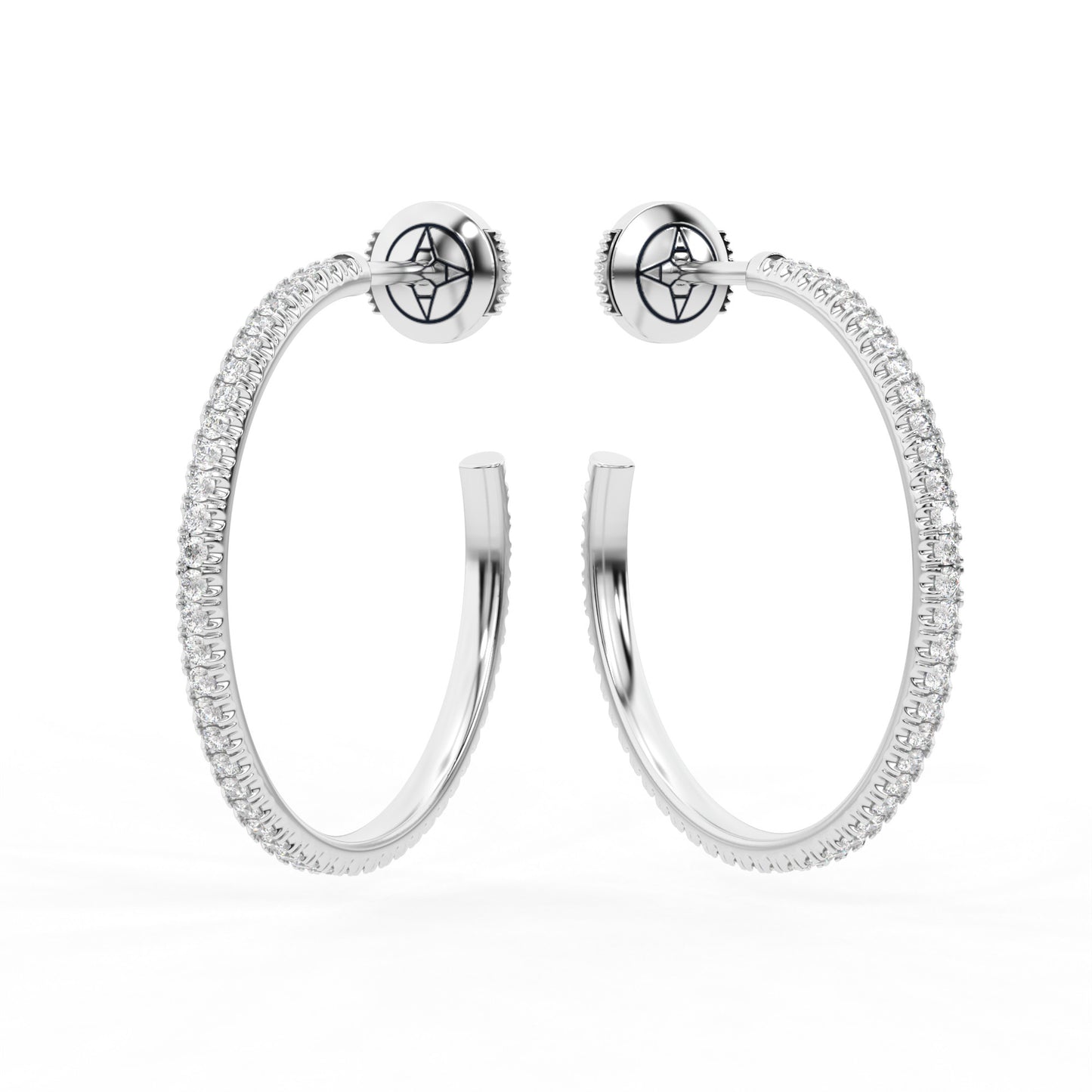 Centuria™ City Hoop diamond earrings, Large