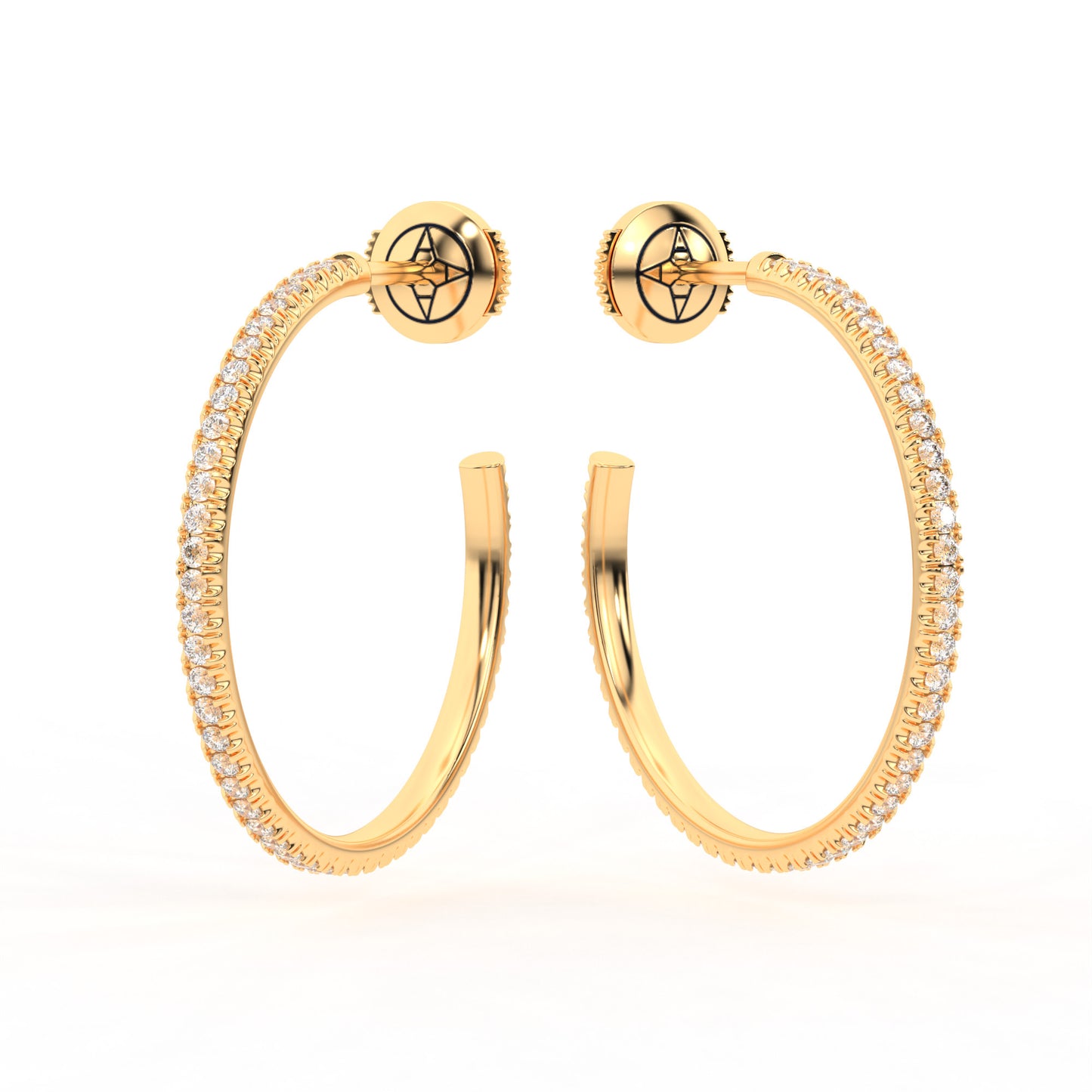 Centuria™ City Hoop diamond earrings, Large