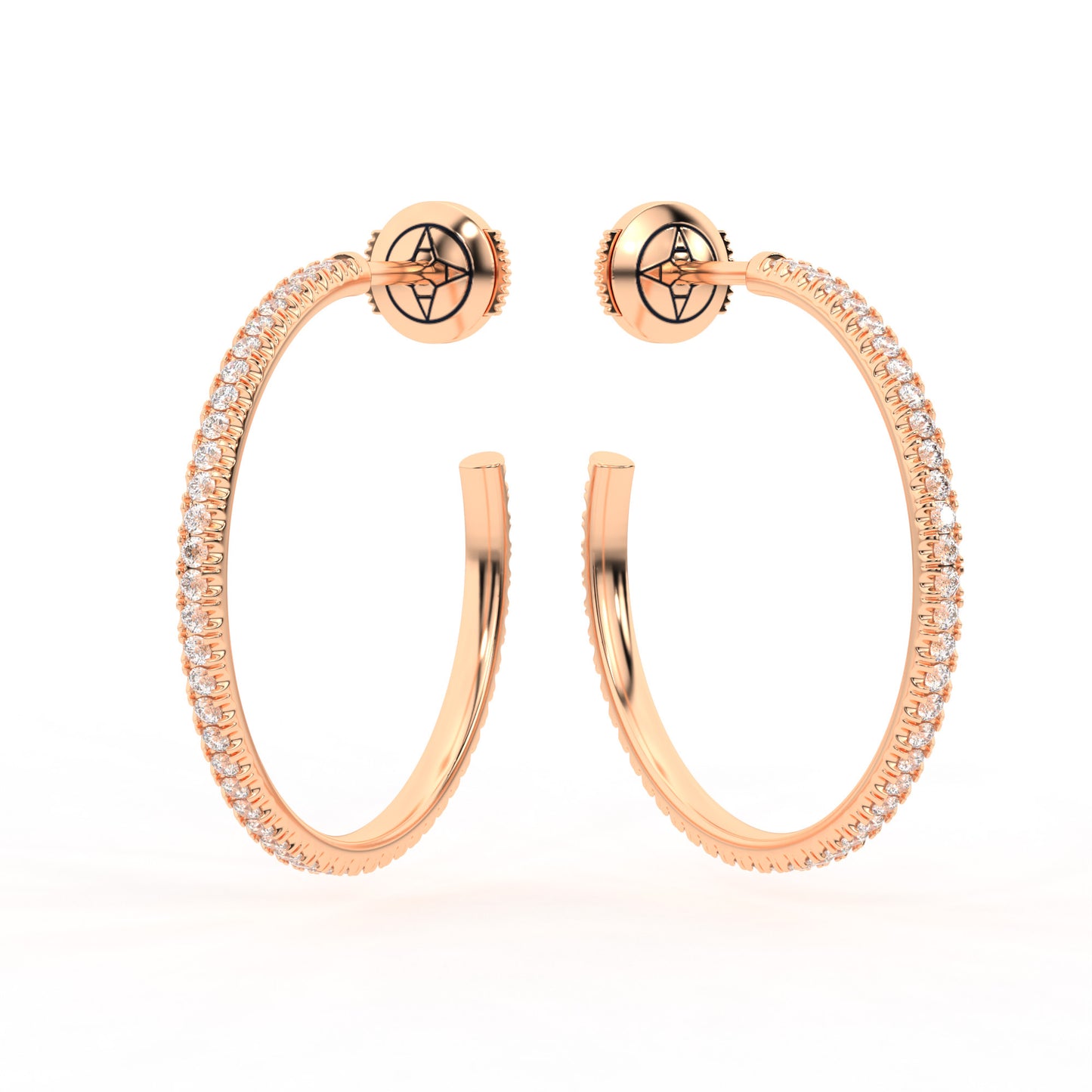 Centuria™ City Hoop diamond earrings, Large