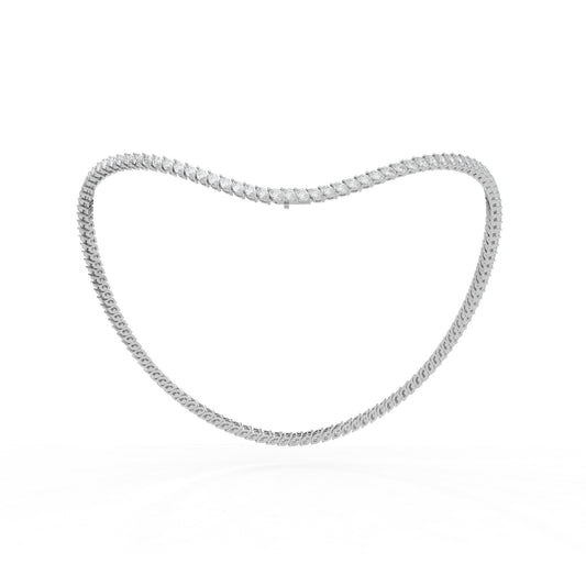 14K white gold, 18K white gold