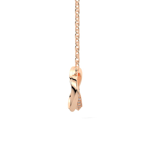 Majestic diamond pendant in rose gold