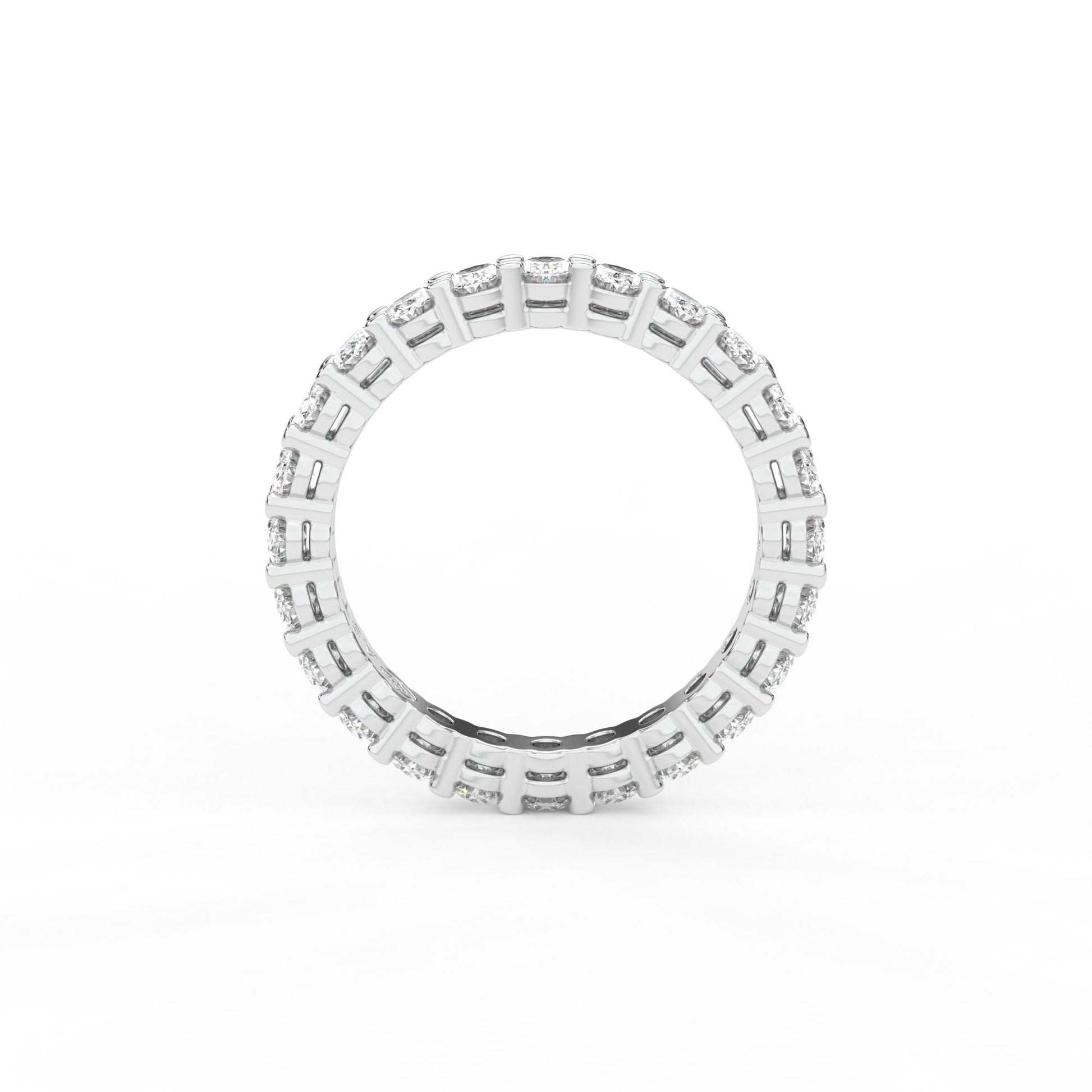 14K white gold, 18K white gold