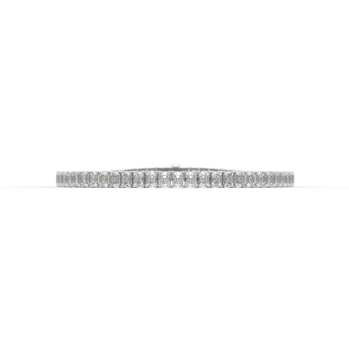 Emerald shape diamond tennis bracelet, 9.0 Ct. TW