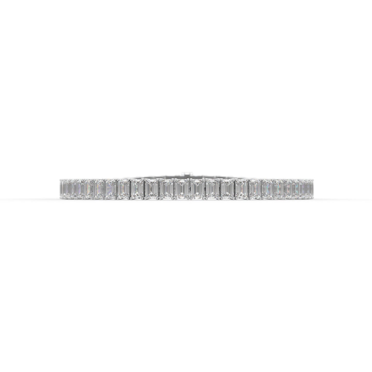 Emerald shape diamond tennis bracelet, 13.0 Ct. TW