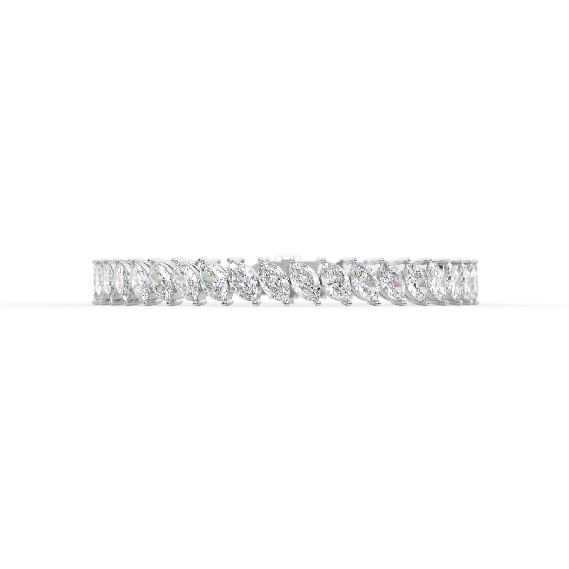 14K white gold, 18K white gold