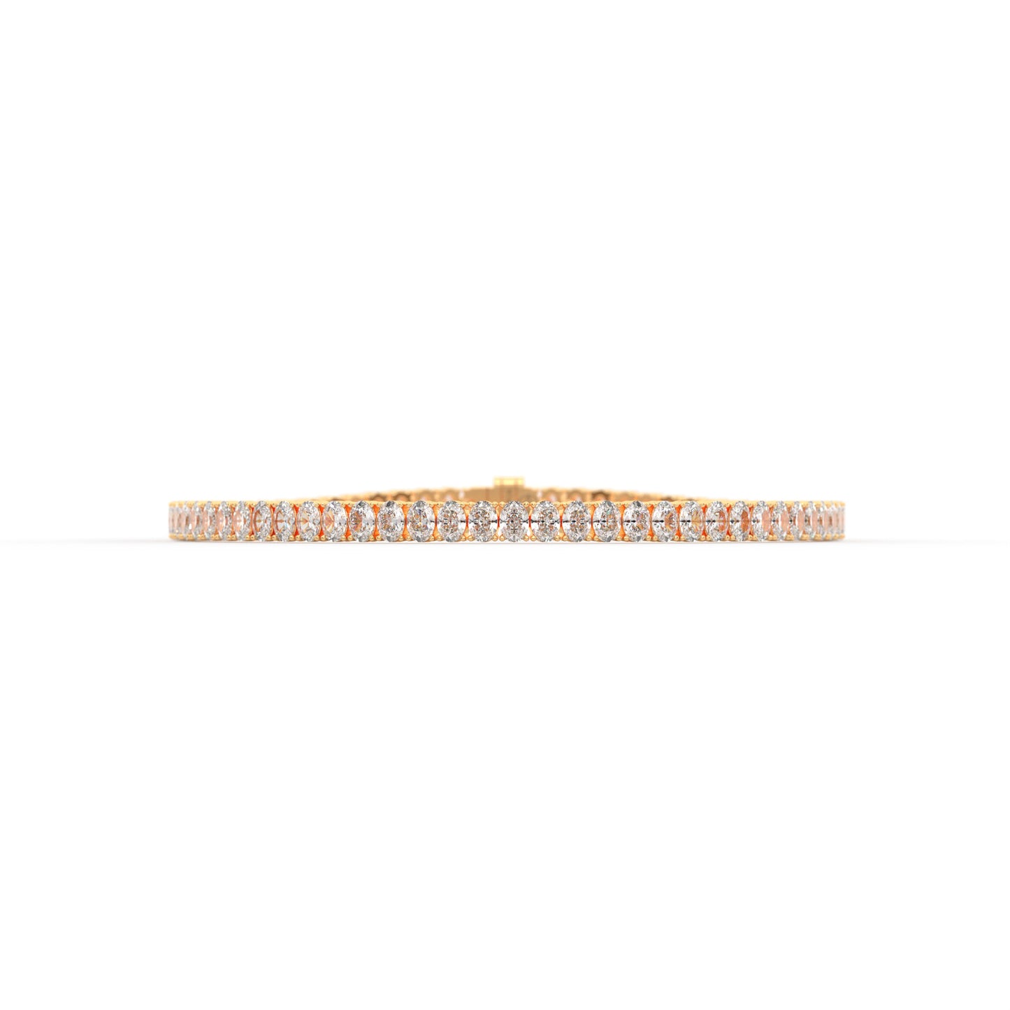 Oval shape diamond tennis bracelet, 7.0 Ct. TW