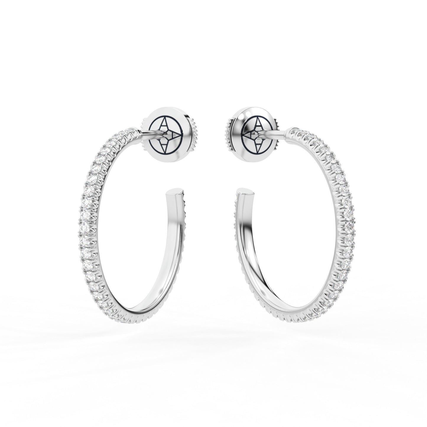 14K white gold, 18K white gold