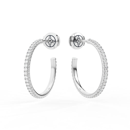 14K white gold, 18K white gold