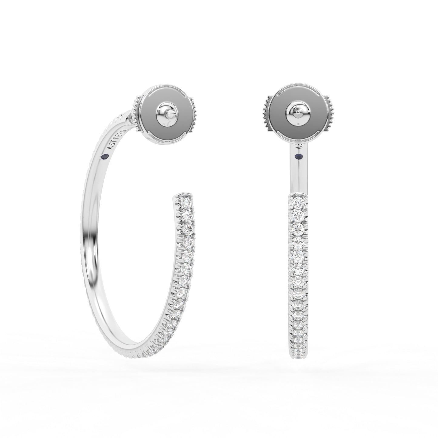Centuria™ City Hoop diamond earrings, Large