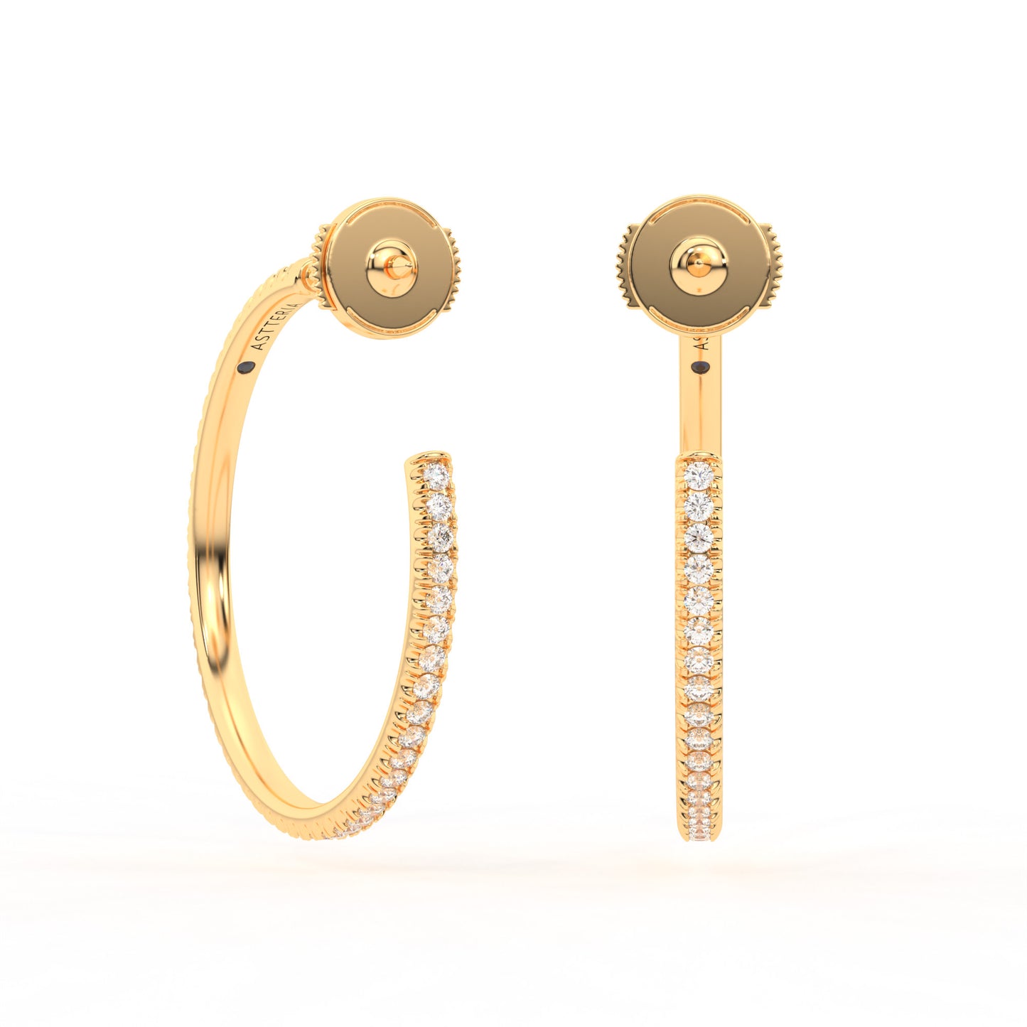 Centuria™ City Hoop diamond earrings, Large