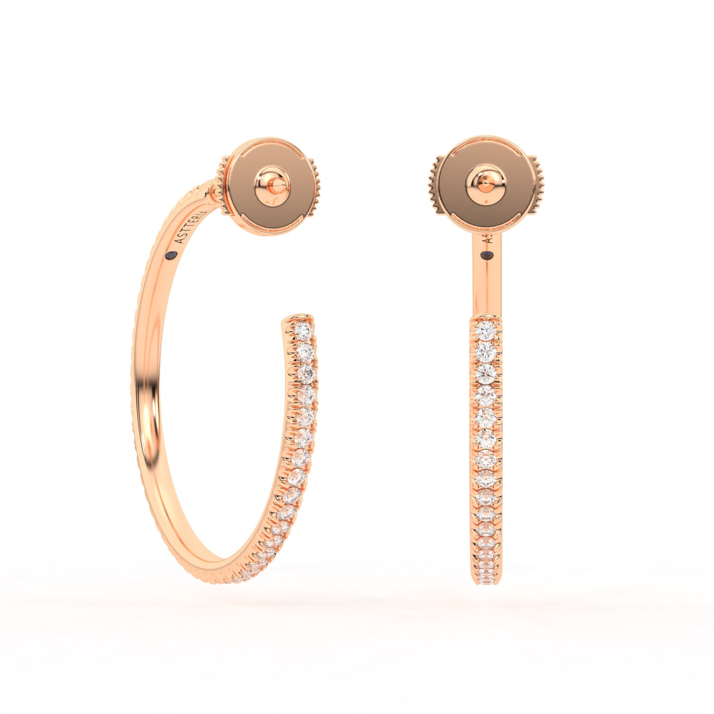 Centuria™ City Hoop diamond earrings, Large