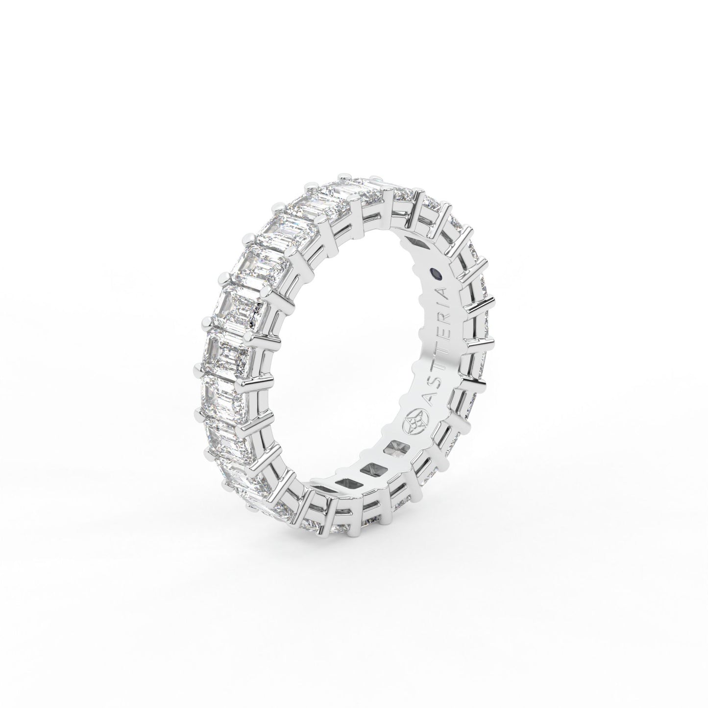 Majestic emerald shape eternity ring, Large, 3.5 ct. (Approx.)