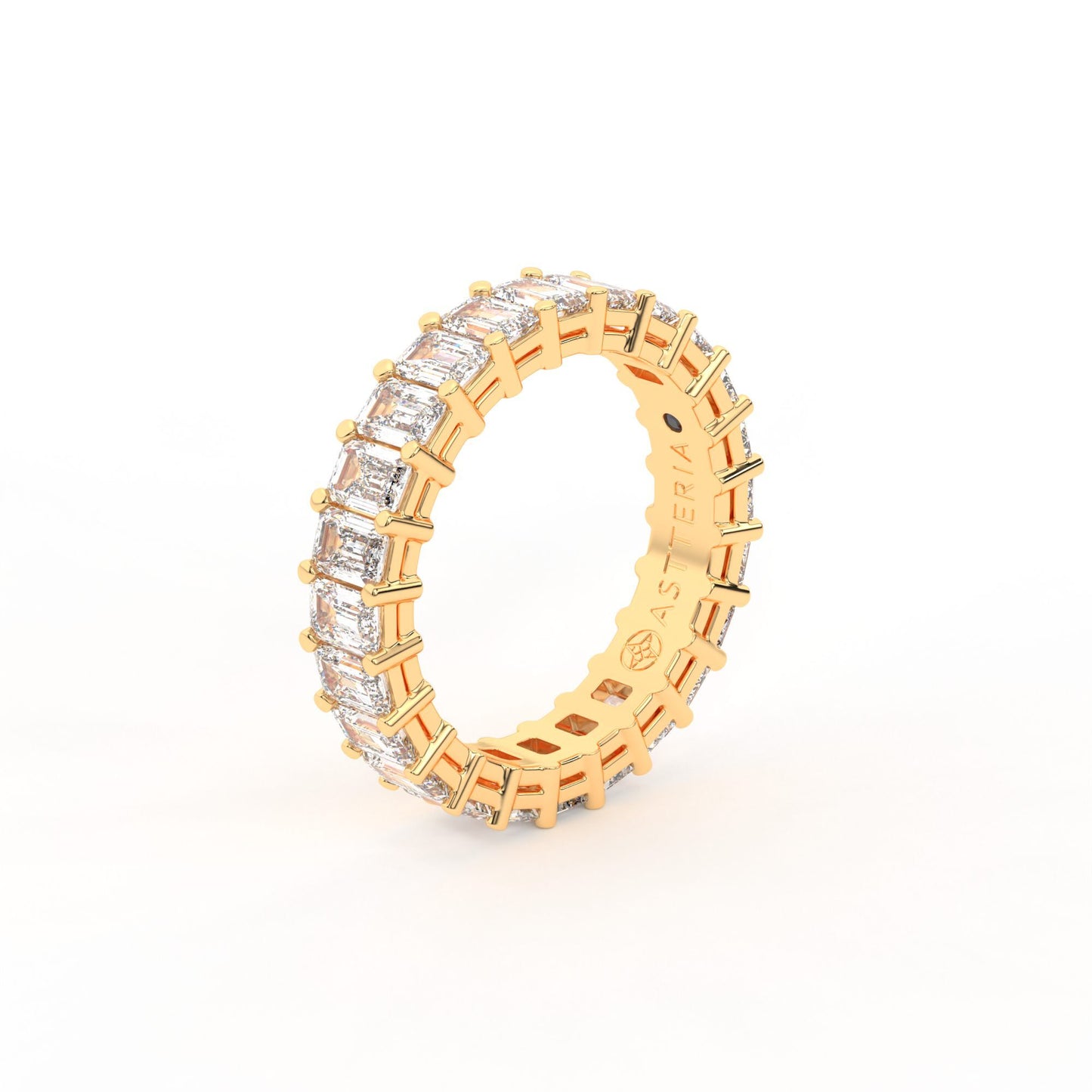 Majestic emerald shape eternity ring, Large, 3.5 ct. (Approx.)
