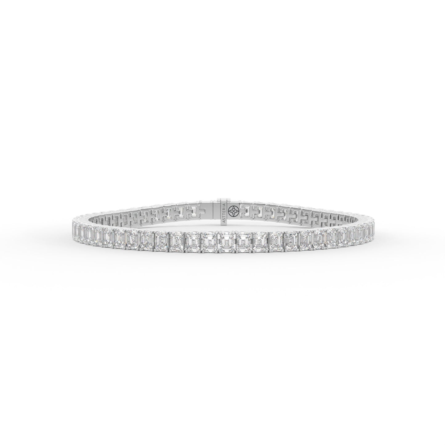 Emerald shape diamond tennis bracelet, 9.0 Ct. TW