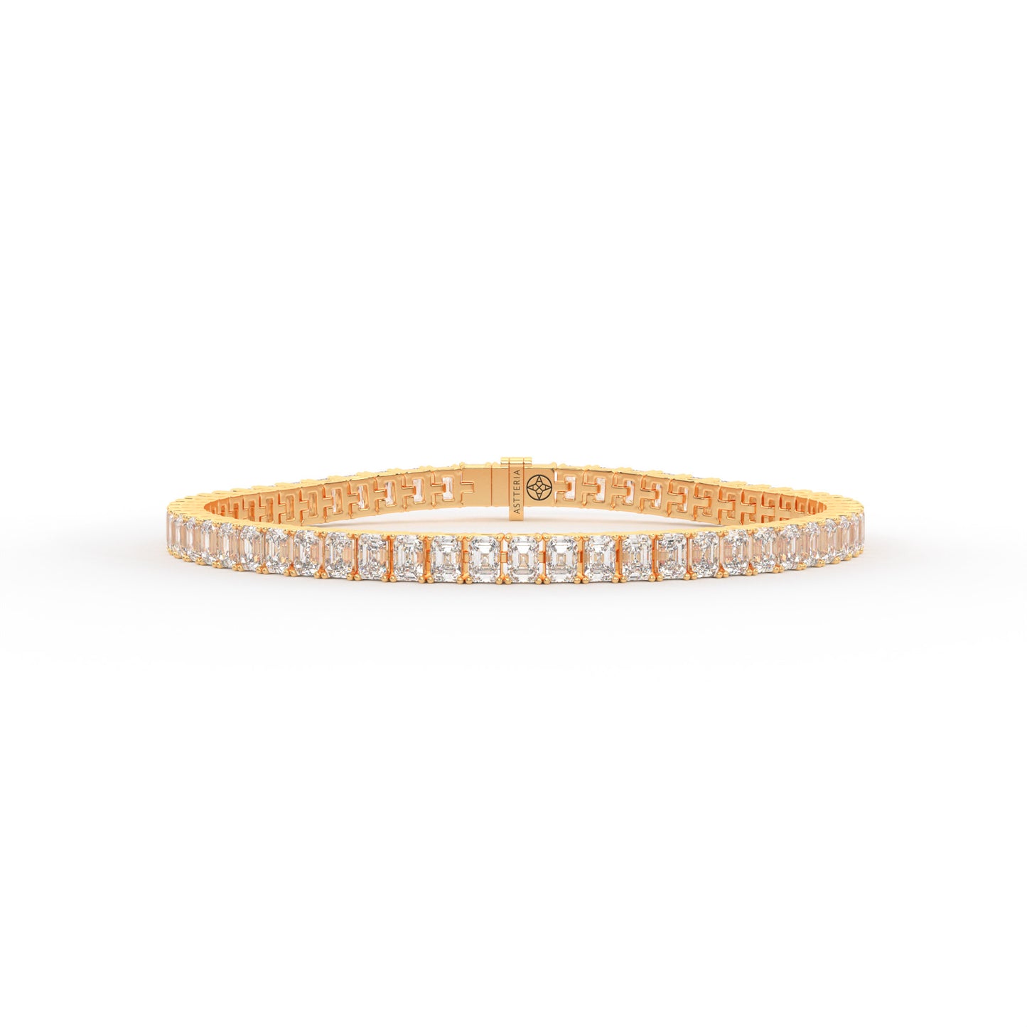 Emerald shape diamond tennis bracelet, 9.0 Ct. TW