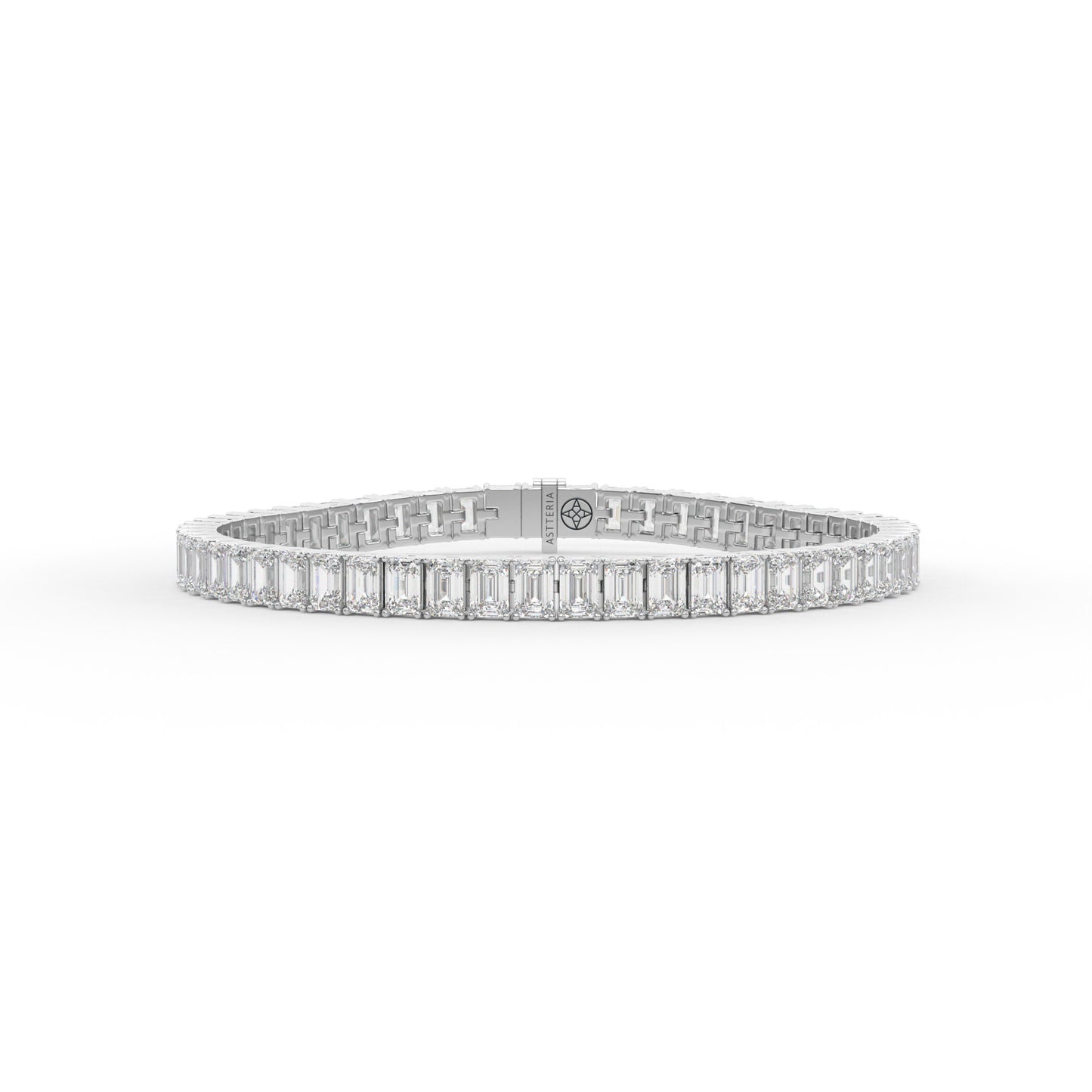 Emerald shape diamond tennis bracelet, 13.0 Ct. TW
