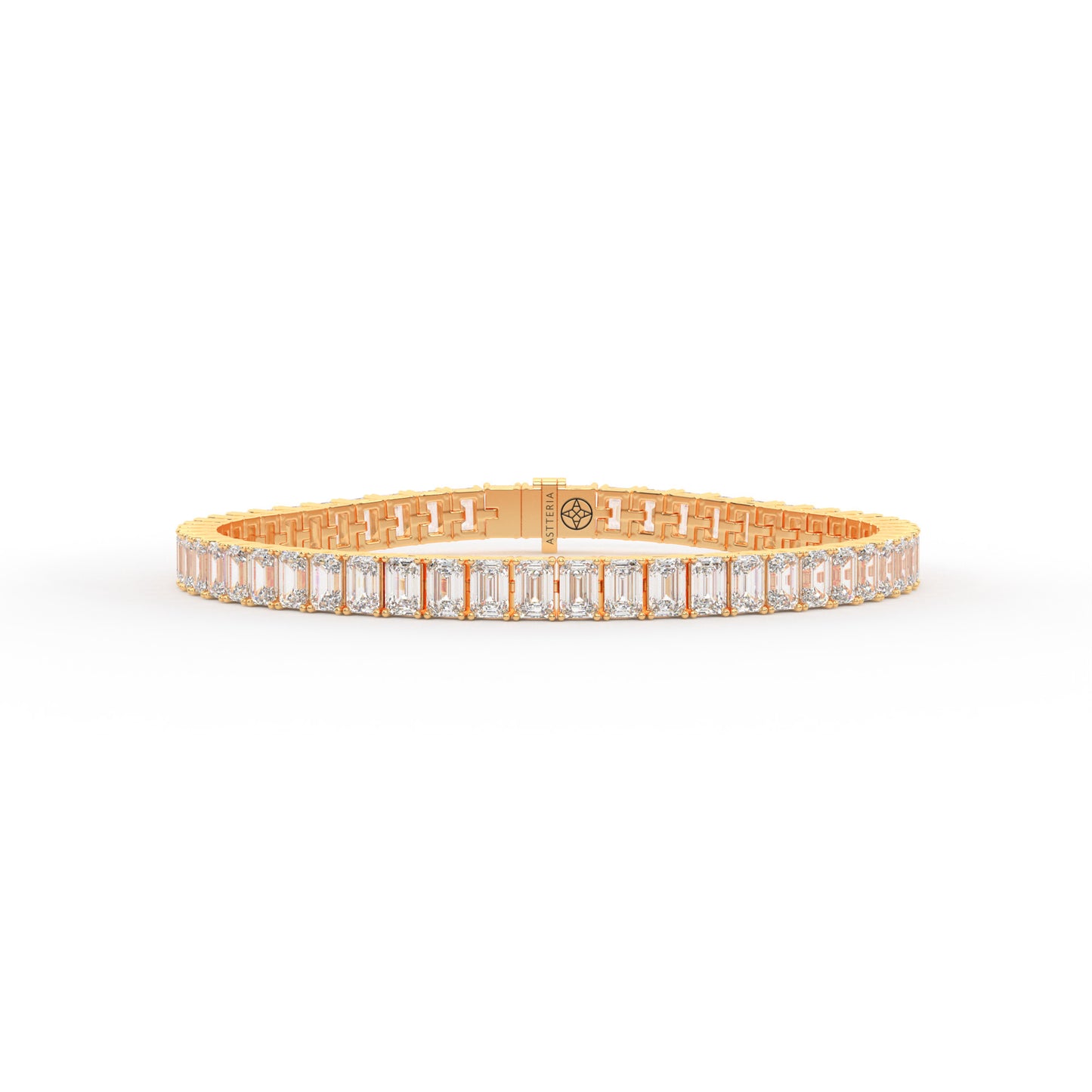 Emerald shape diamond tennis bracelet, 13.0 Ct. TW
