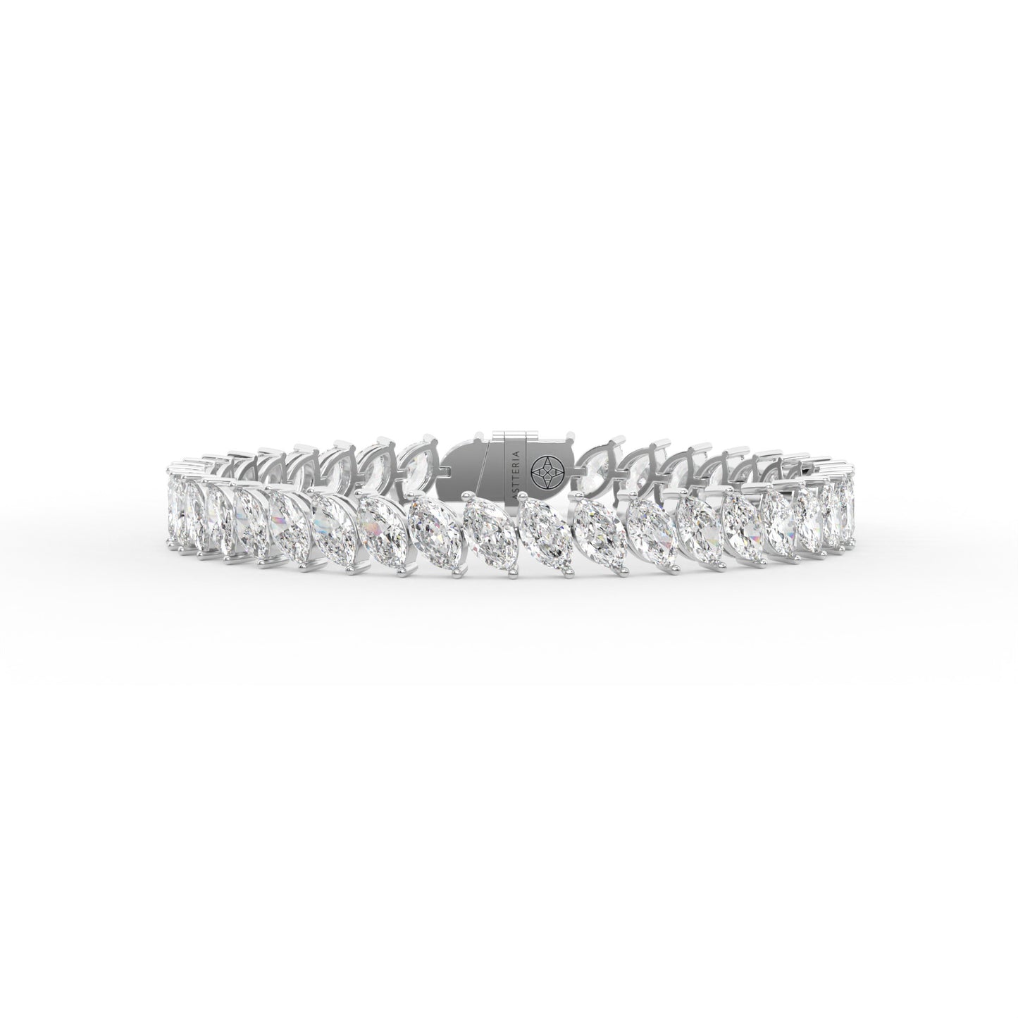 Marquise shape diamond tennis bracelet, 16.0 Ct. TW