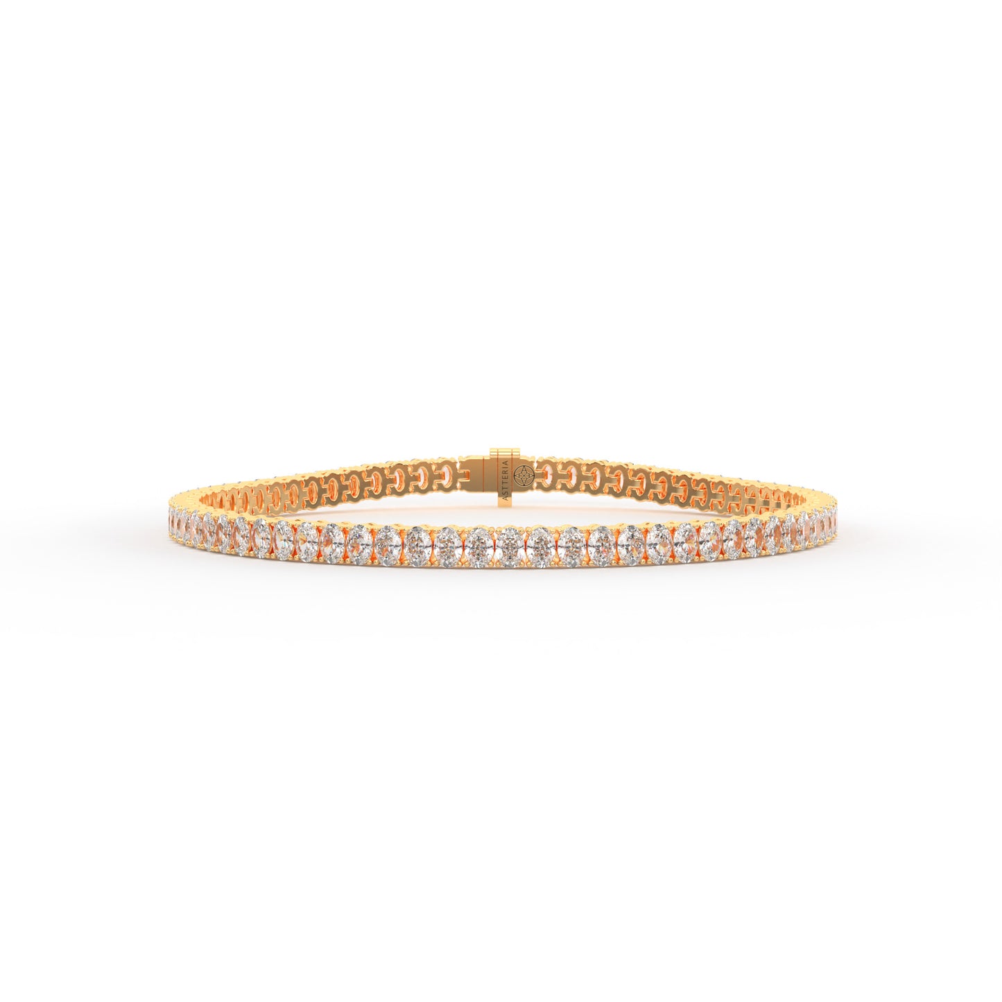 Oval shape diamond tennis bracelet, 7.0 Ct. TW