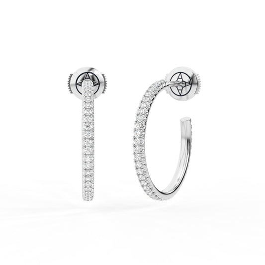 Centuria™ City Hoop diamond earrings, Medium