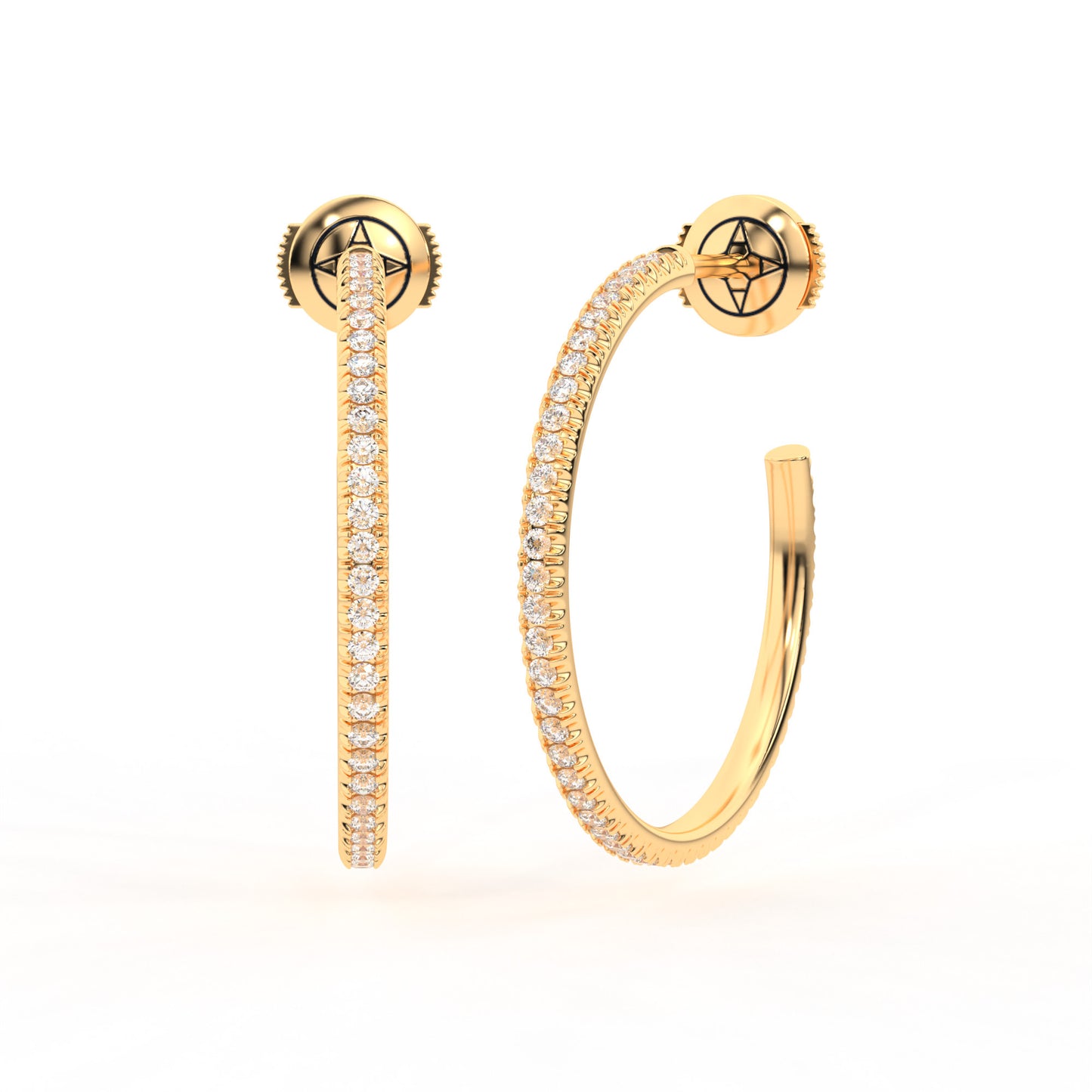 Centuria™ City Hoop diamond earrings, Large