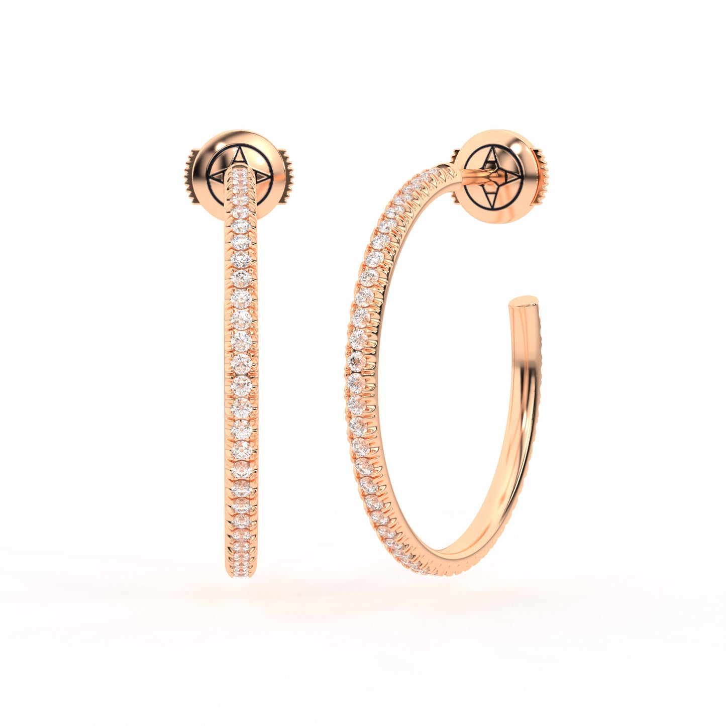 Centuria™ City Hoop diamond earrings, Large
