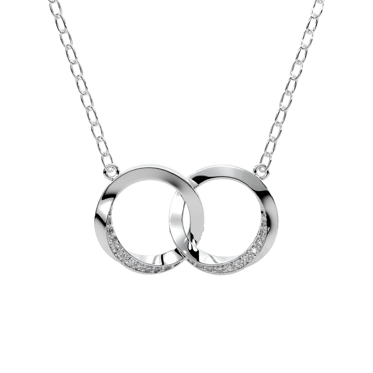 Majestic diamond pendant in white gold