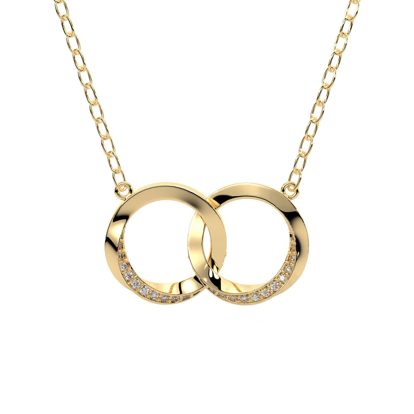 Majestic diamond pendant in yellow gold