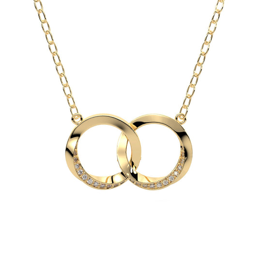 Majestic diamond pendant in yellow gold
