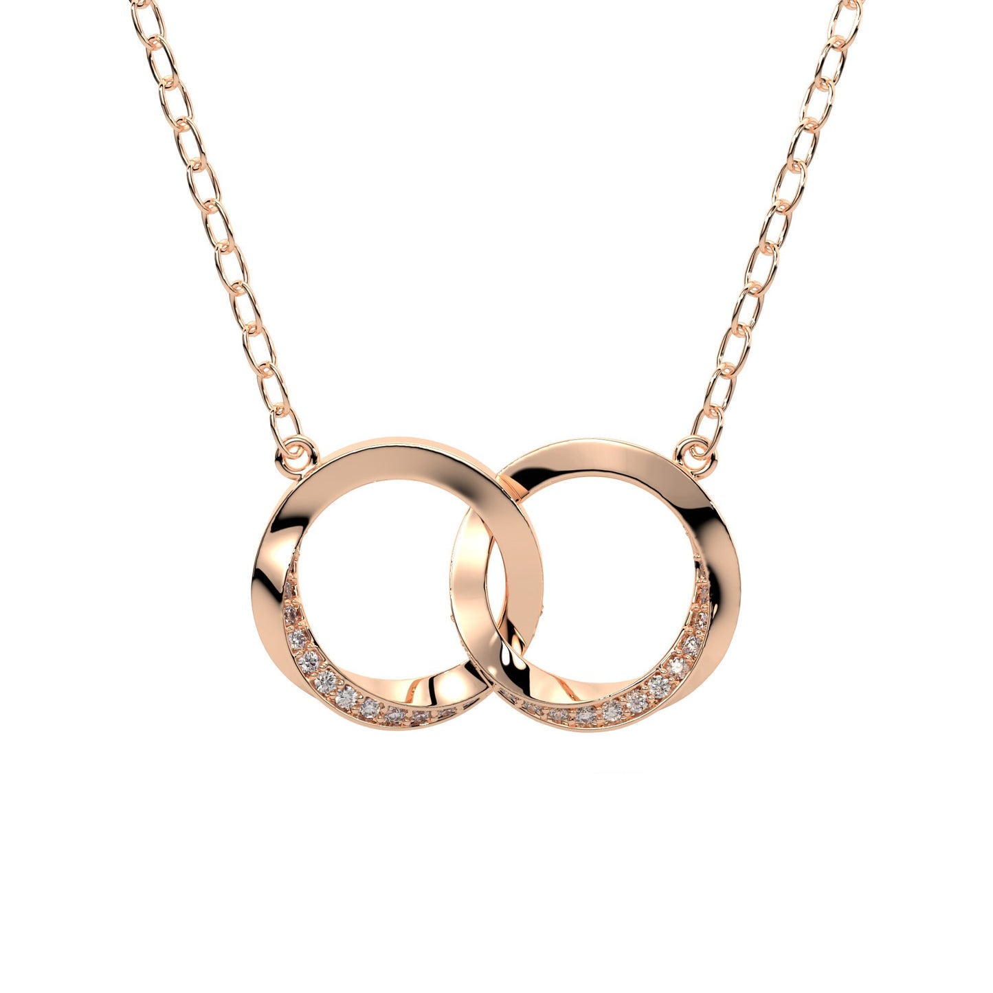 Majestic diamond pendant in rose gold