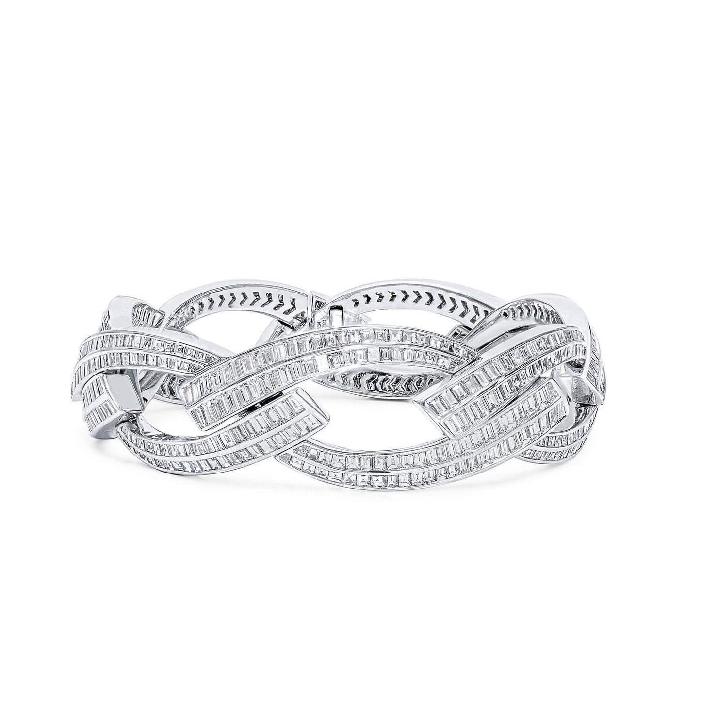 White Diamond Bracelet, 18.94 Ct. TW, Baguette shape