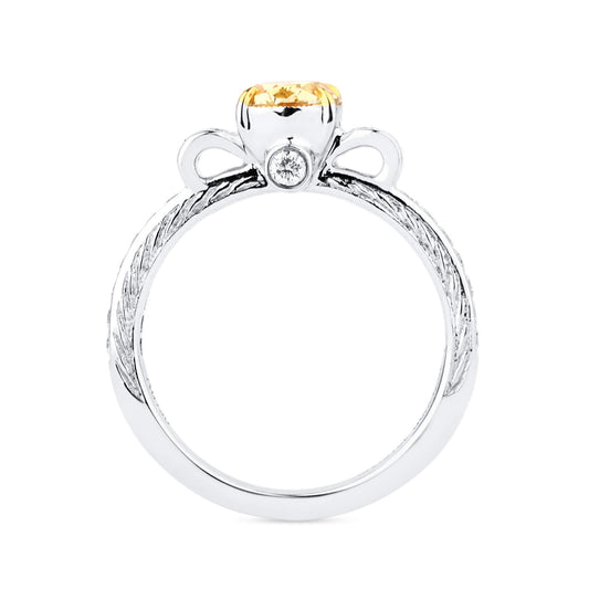 Fancy Intense Yellow Diamond Ring, 1.31 Ct. TW, Oval shape, GIA Certified