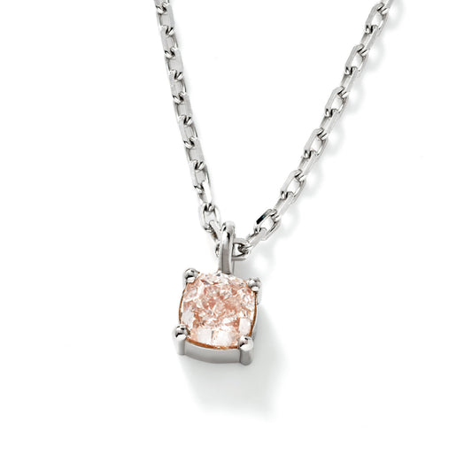 Fancy Light Orangy Pink Diamond Pendant, 0.41 Ct. TW, Cushion shape, GIA Certified