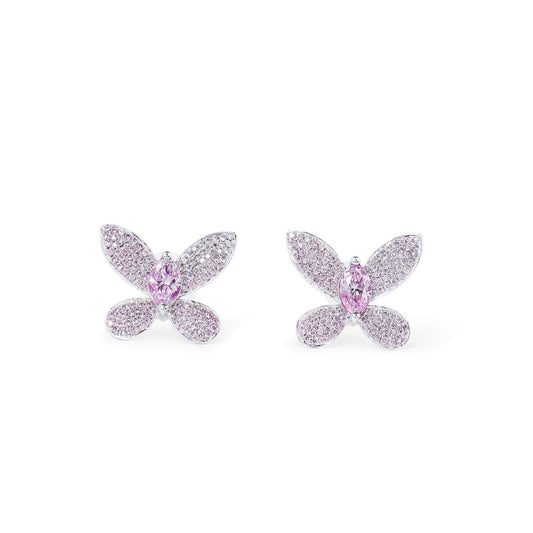 Fancy Light Pink Diamond Earrings, 0.63 Ct. TW, Marquise shape