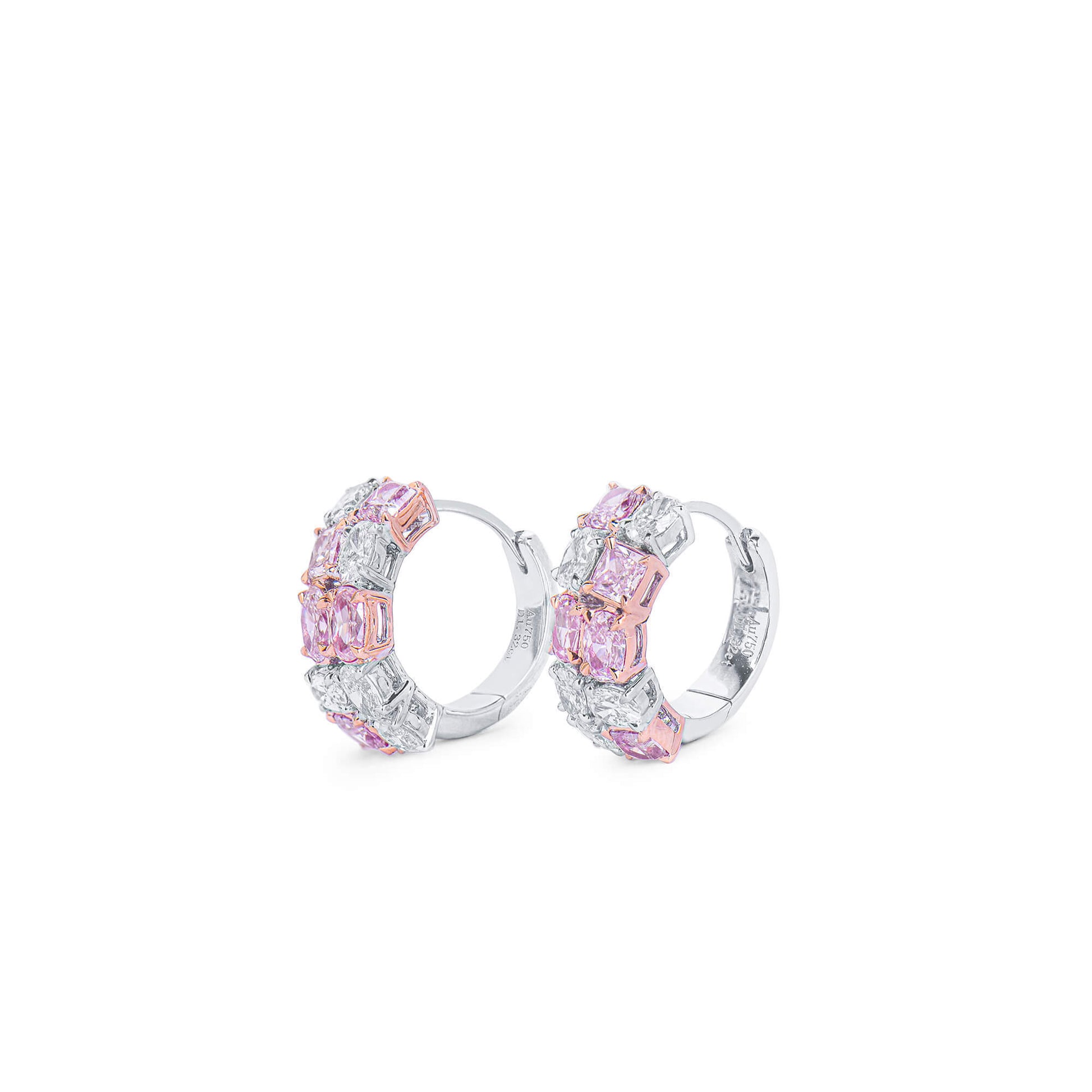 Fancy Light Pink Diamond Earrings, 2.64 Ct. TW, MIX shape
