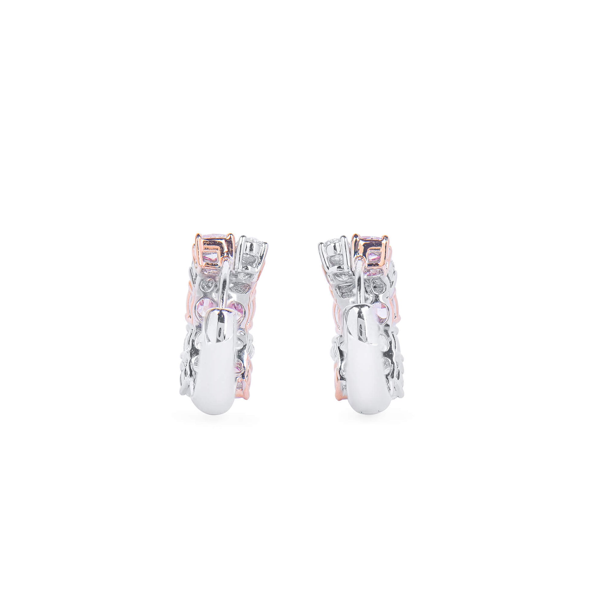 Fancy Light Pink Diamond Earrings, 2.64 Ct. TW, MIX shape