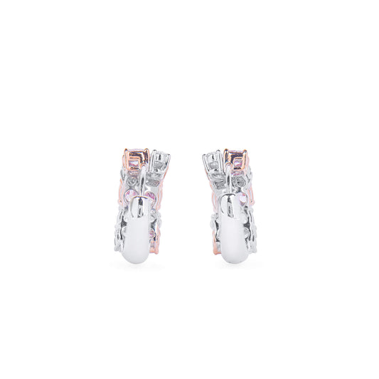 Fancy Light Pink Diamond Earrings, 2.64 Ct. TW, MIX shape